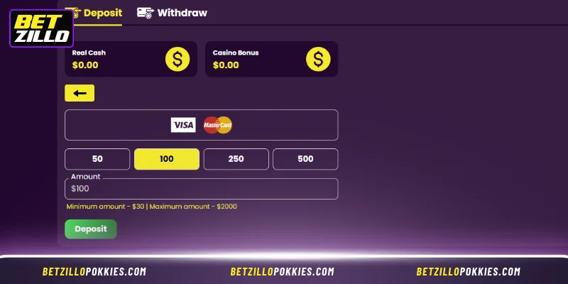 100% Safe Betzillo Deposit Process Guide