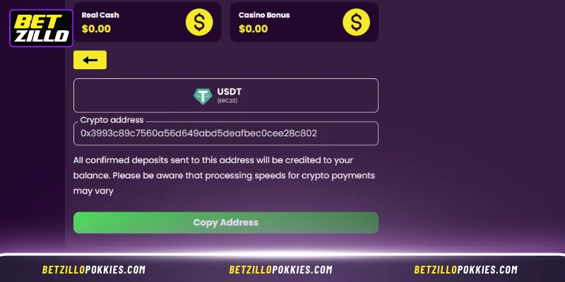 Important Notes for a Betzillo Deposit